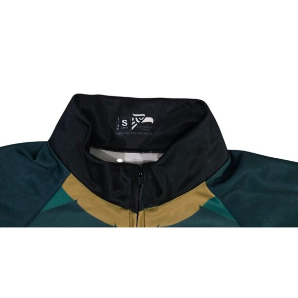 Black Shark Cycling Jersey S Black/Teal/Gold Long Sleeve Full Zip Lightweight - Picture 4 of 5